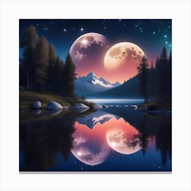 Moonlight Reflection Canvas Print
