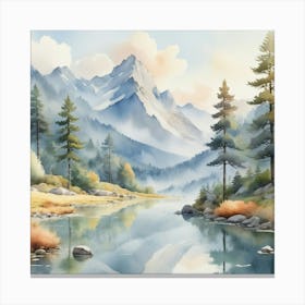 Watercolour Painting Canvas Print