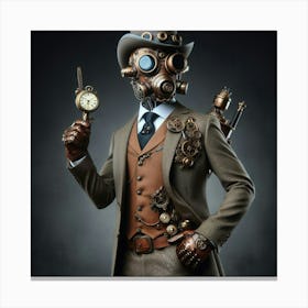 Steampunk Man Canvas Print