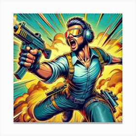 Sniper Shooter In Action pubg Canvas Print