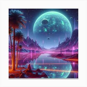 Futuristic Landscape 1 Canvas Print