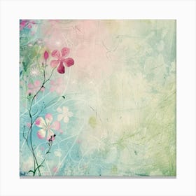 Abstract Background With Flowers Photo 1 Canvas Print