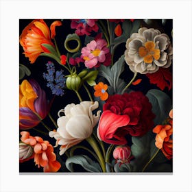 Artistic illustration painting flowers Canvas Print