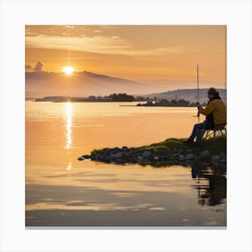 Sunset On The Lake 1 Canvas Print