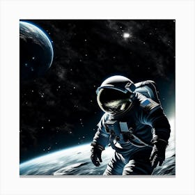 Astronaut In Space Canvas Print