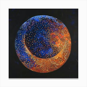 Moon And Stars 4 Canvas Print