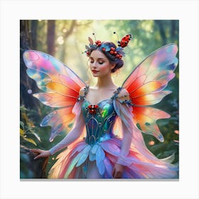 Fairy Girl In The Forest 2 Canvas Print