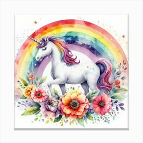 Unicorn Rainbow 1 Canvas Print