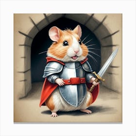 Knight Hamster 6 Canvas Print