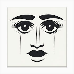 Crying Face Canvas Print