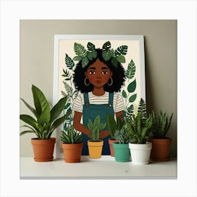 Default Plant Lady Art Print 3 Canvas Print