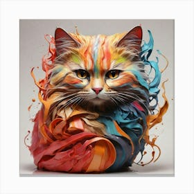 Colorful Cat 1 Canvas Print