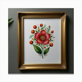 Russian Flower Painting Canvas Print