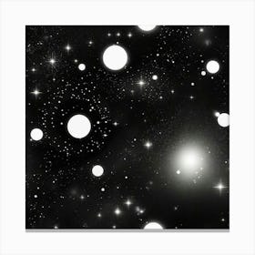 Black And White Space 3 Canvas Print