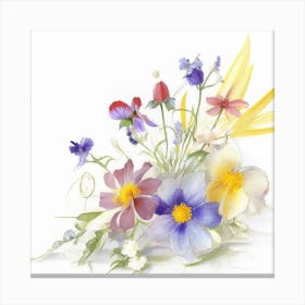 Watercolor Flowers 5 Canvas Print