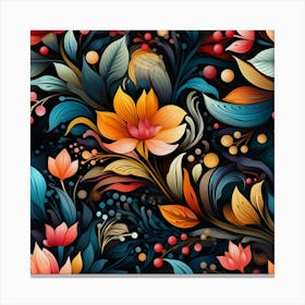 Floral Pattern 1 Canvas Print