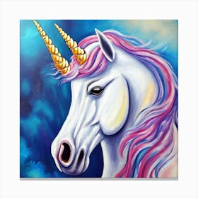 White Unicorn Canvas Print