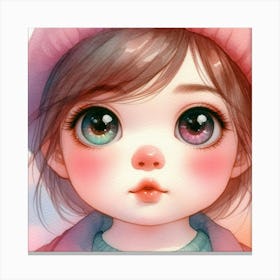 Cute Little Girl Canvas Print