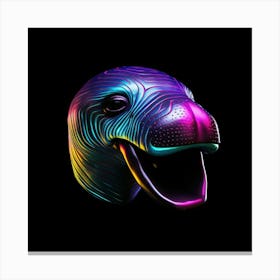 Neon Walrus Head Stampe su tela