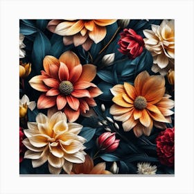Floral Wallpaper 15 Canvas Print