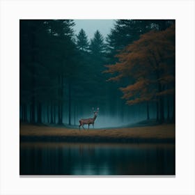 Deer In The Forest 1 Canvas Print