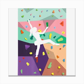 Wall Climbing Indoor Rock Climbers Action Sports Alpinism Canvas Print