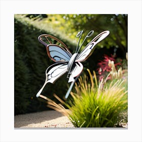 Butterfly Garden Sculpture Canvas Print