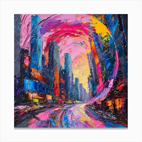 New York City Abstract Painting Canvas Print