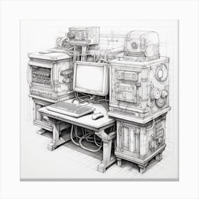 Computer Desk 2 Canvas Print