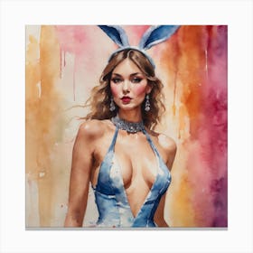 Easter Bunny burlesque Canvas Print