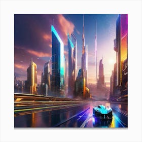 Futuristic City 93 Canvas Print