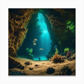 Underwater Cave 5 Canvas Print