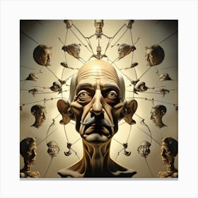 Man With Many Heads Canvas Print