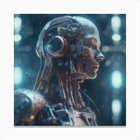 Cyborg Woman 86 Canvas Print