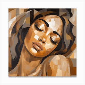 Woman Sleeping Canvas Print