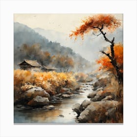 Japanese Landscape Painting (53) Canvas Print