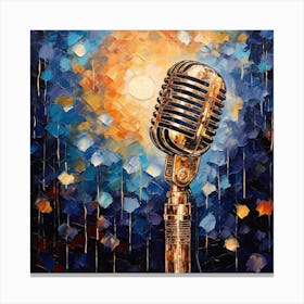 Microphone In The Rain 1 Canvas Print