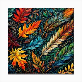 Autumn Feathers Canvas Print