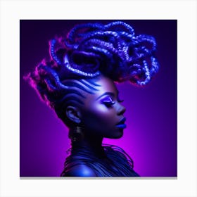 PURPLE AND LIGHT IN THE NIGHT Canvas Print