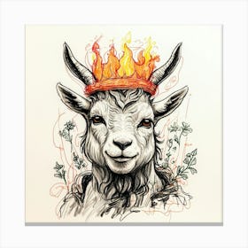 Goat King Canvas Print