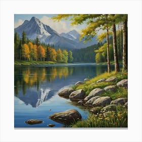 Reflection In The Lake Canvas Print