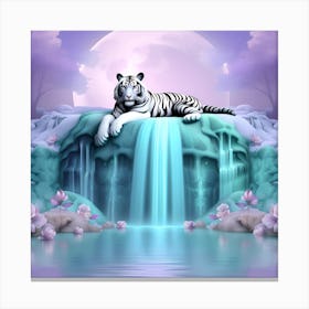 White Tiger Waterfall Canvas Print
