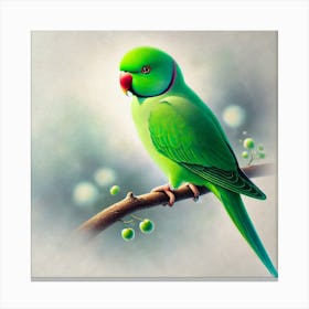 Parrot On A Branch 9 Canvas Print