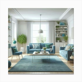 Modern Living Room 52 Canvas Print