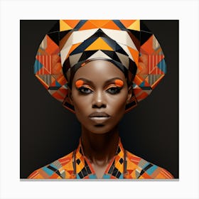 Geometric Senegalese Woman 01 Canvas Print