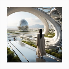 Futuristic Cityscape 242 Canvas Print