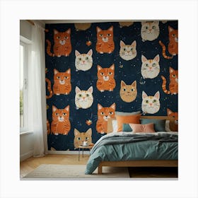 Cat Wall Mural Canvas Print