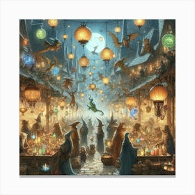 Witch'S Market Canvas Print