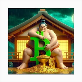 Bitcoin Samurai Canvas Print