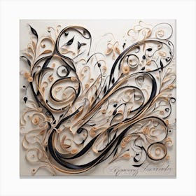 Quilling Art Canvas Print